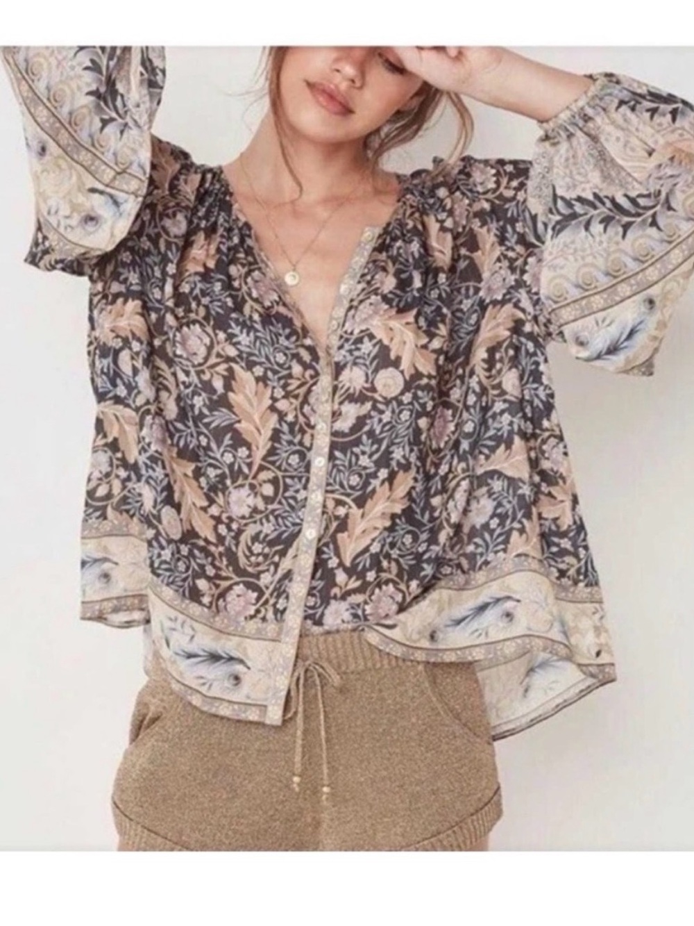 Spell & The Gypsy Collective Oasis Blouse Nightshade Size S